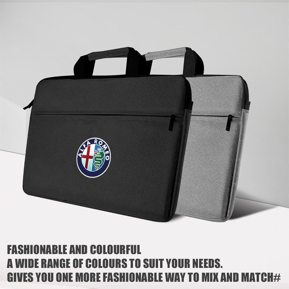 YYCE3 16 Inch Laptop Bag Sleeve Case Shoulder HandBag Notebook Pouch Briefcases For Alfa Romeo Giulia Sportiva MiTo Giulietta 156 159