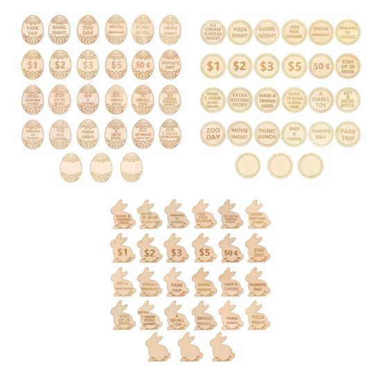 27 шт. пасхальных яиц для детей, семейные пасхальные яйца, наполнители для корзинок, деревянные погашаемые наградные жетоны с выгравированными высказываниями