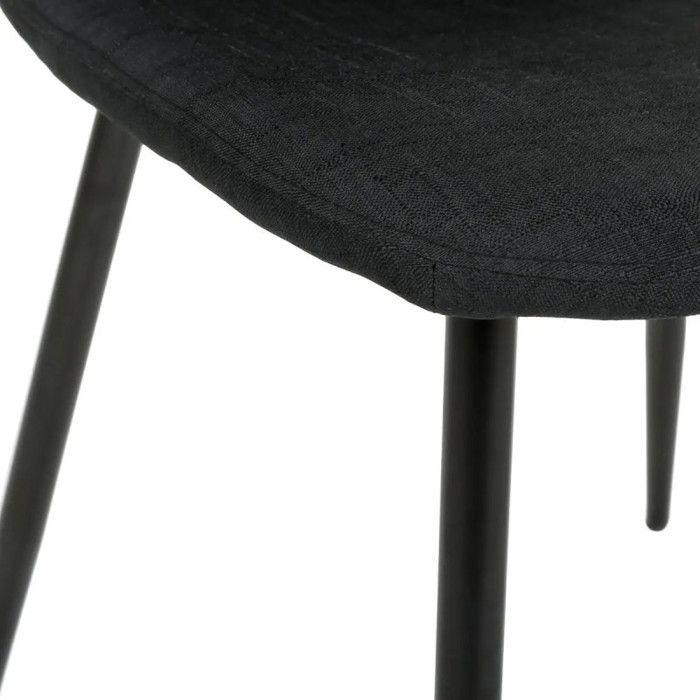 Chaise style Vintage pieds métal noir "Nathalia" Atmosphera