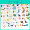Wooden Educational Alphabet Puzzle Colorful Letters Matching For Kids Learn Toy
