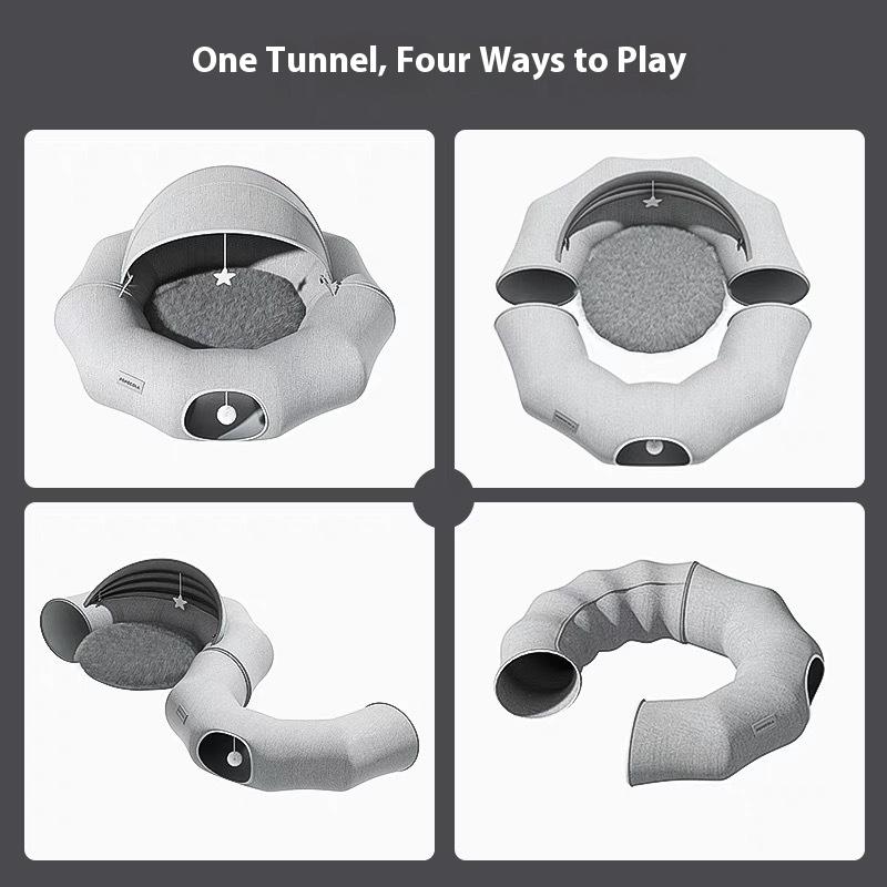 Кошачий туннель Кошачье гнездо Пончик Проход Ползание Уклонение Домик Катящийся Дракон Лабиринт Игрушка для бурения Спящий