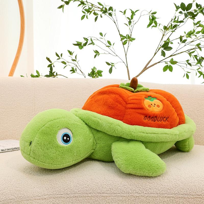 Cute And Cuddly Plush Toy Good Persimmon Turtle For Kids And Girls, Cartoon Style