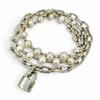Very Good TIFFANY&Co. bracelet Pearl Rock Silver AG925 Women Used