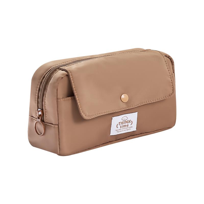 1 шт., пенал в стиле минимализм для студентов, креативный дизайн, однотонная серия, пенал большой емкости, канцелярские принадлежности, школьная сумка