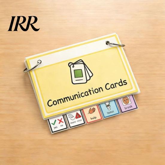 Tear-resistant Communication Tools Basic Needs Cards Set Visual Aid Flash for AAC Speech Delay Non-Verbal Portable Picture Exchange System
