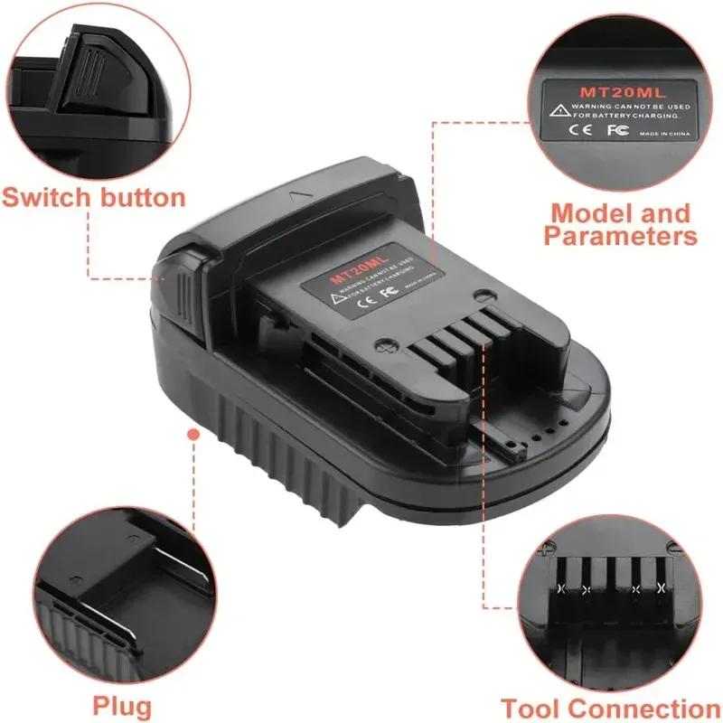 MT20ML Battery Adapter Converter For Makita 18V Li-ion Battery To Milwaukee 18V ForMAKITA BL1860B/BL1860/BL1850B