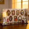 DIY Mini Museum Silhouette Shadow Box Frame Kit with 9 Gold Frames 5 Figurines Custom Memory Display Case Frame for Anniversary Wedding