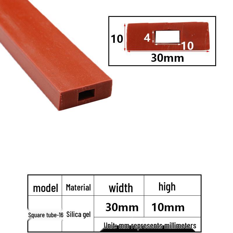High-Temperature Resistant Silicone Square Tubing: Durable, Customizable, Aging-Resistant Rubber Sheath and Hollow Sealing Strip.