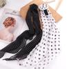 Wrap Polka Dot Scarves Bow Ties Collar Flower Decoration All-match Long Silk Scarf  Female