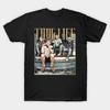 Men Black Print T-shirt Super Large TShirt Thug Life Golden Gang No-Cut Transfer Paper Print Cotton Tshirt