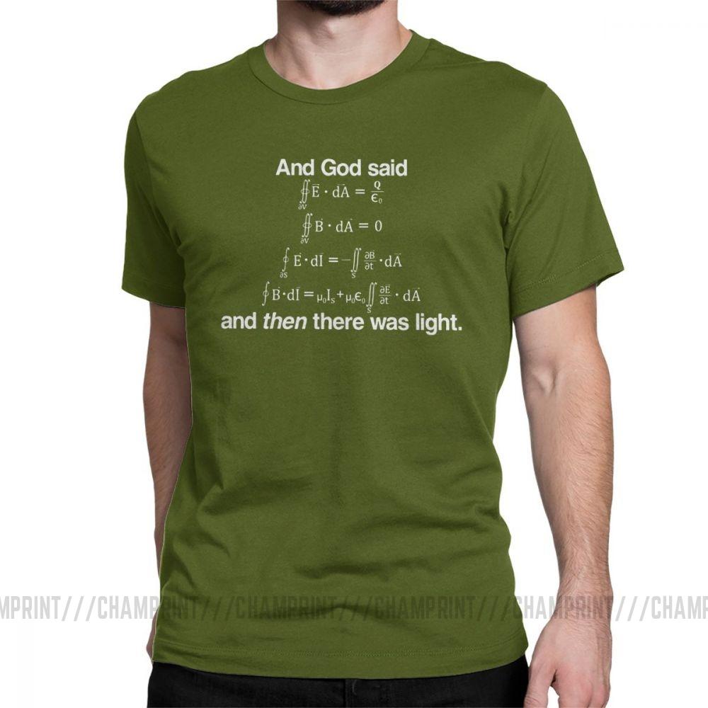 And God Said Maxwell's Equations T Shirt Science Physics Geek T-Shirts Mathematics Tops Equation Nerd Cotton Tee Shirt