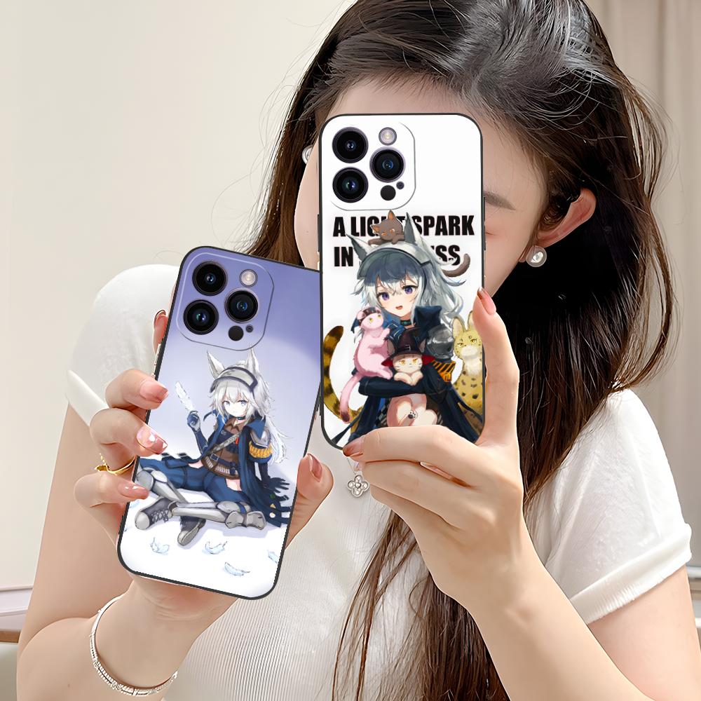 Arknights Grani Матовый ТПУ Чехол для Мобильного Телефона для iPhone 17 16 15 14 13 12 11 X XR XS 8 7 Air Pro Max Plus Mini Цветной Чехол