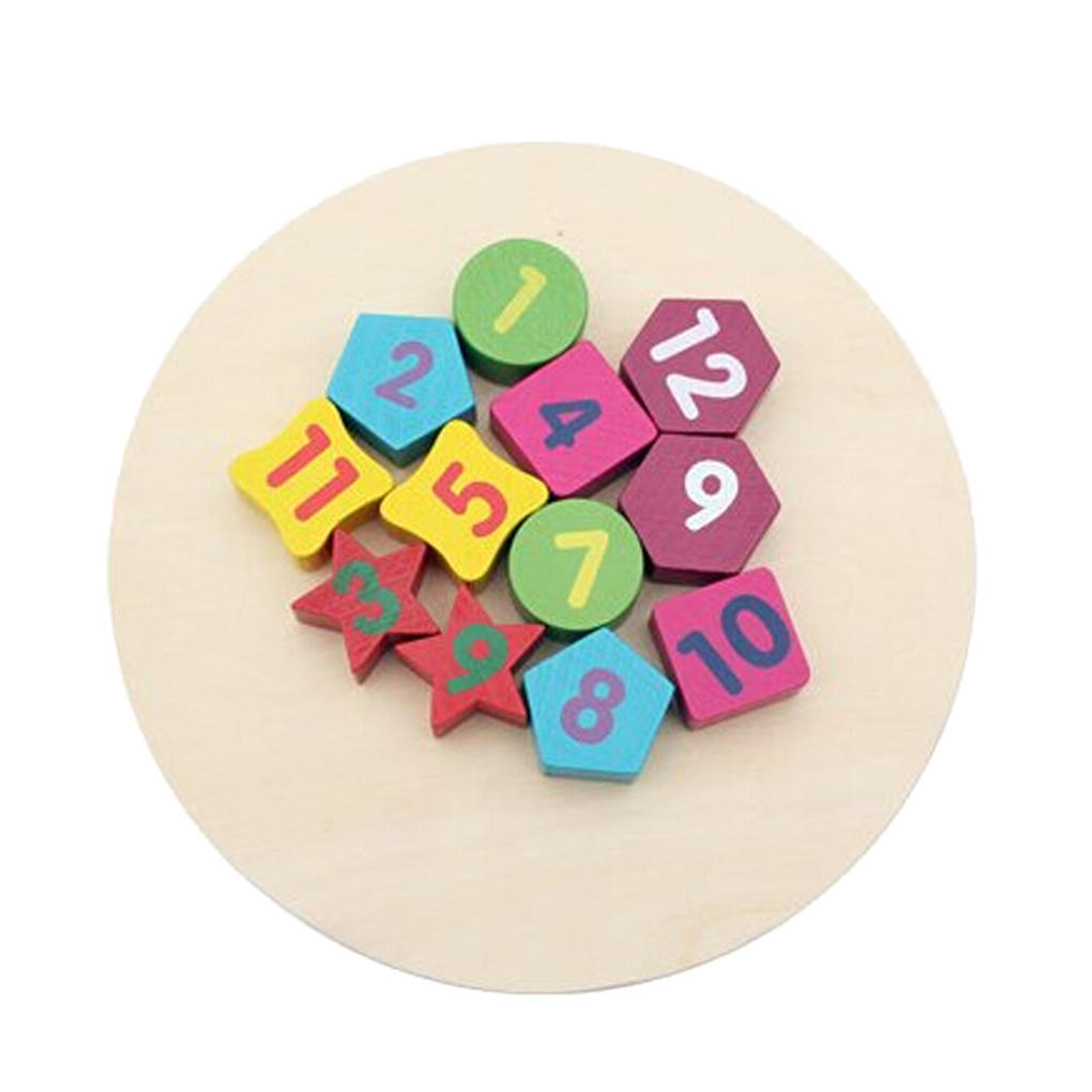 Детские деревянные цифровые 12 номеров, декор для комнаты, часы, блоки, игрушки