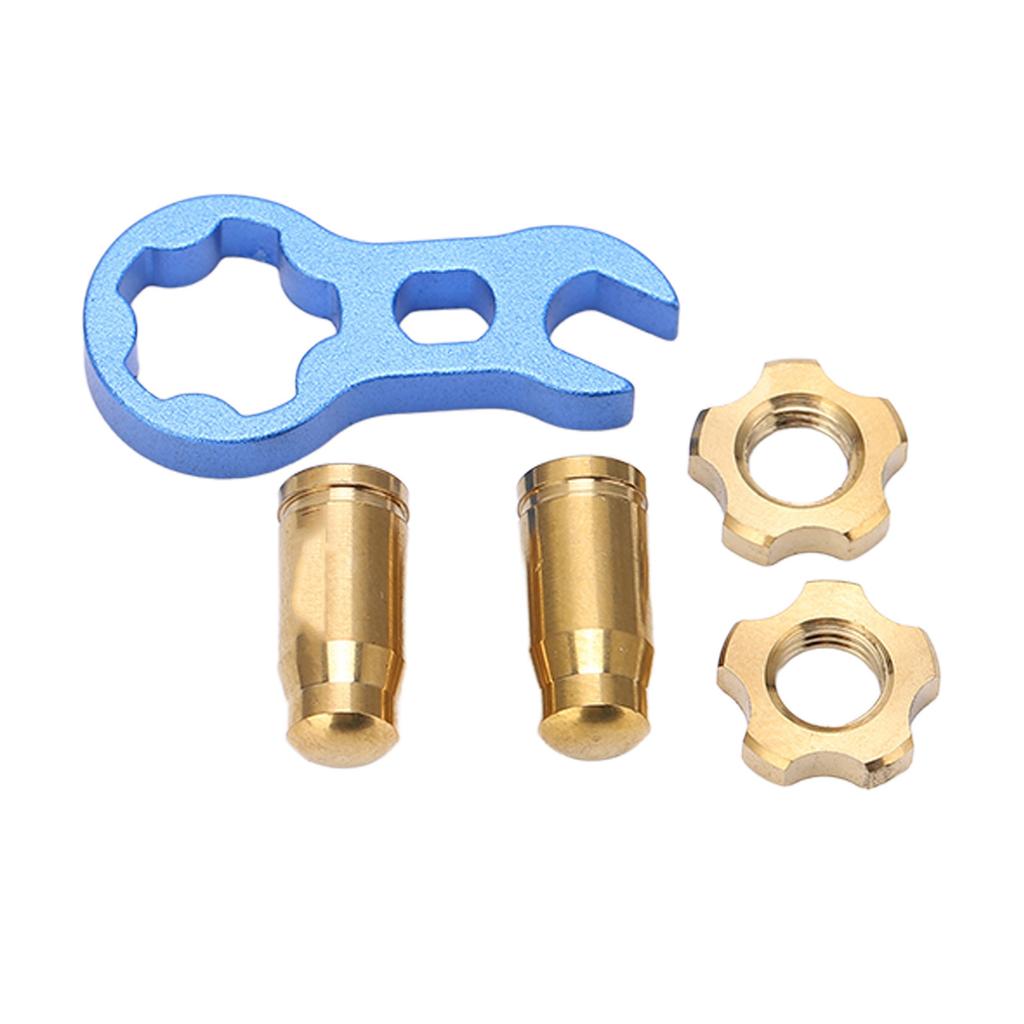 RISK 7pcs Titanium Alloy Bicycle Presta Valve Cap Strong Hardness Bike Tire Valve Cover Nut SetGold