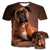 New Fashion 3D Cute Animal Homme Boxer Dog Street Funny Boxer Dog T Shirts Animal Puppy Graphic Tee