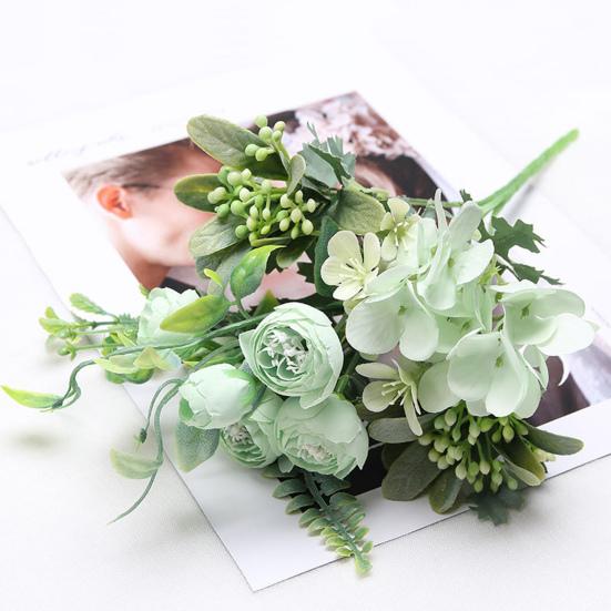 Fake Flower Fashion Non-fading Faux Silk Artificial Flower Home Party Fake Attractive Artificial Rose Faux Rose Flower Living Room Supply