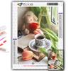 Diamond Embroidery Tulips And Coffee 5D DIY Diamond Painting Cross Stitch Rhinestone