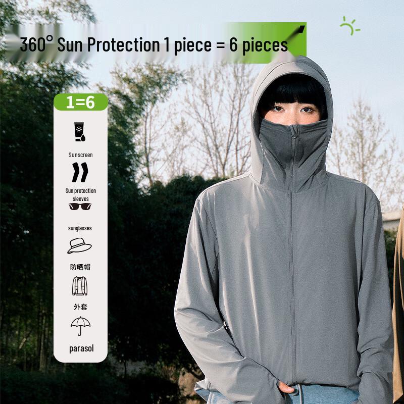 MINISO Мужская куртка с капюшоном из ледяного шелка для защиты от солнца UPF100+
