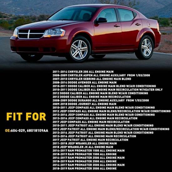 Привод заслонки смешивания воздуха Подходит для 200 Chrysler Dodge Journey Jeep Compass Ram 604-029
