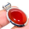 Natural Carnelian Gemstone Handmade 925 Solid Sterling Silver Pendant 1.42" Z8y00