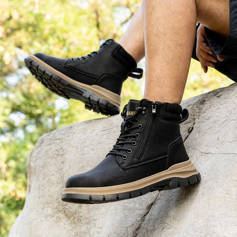 Водонепроницаемая защитная обувь Комфорт Мужская для работы Стальной подносок Промышленные ботинки Мужская защита Кевларовые стельки Ботинки на платформе
