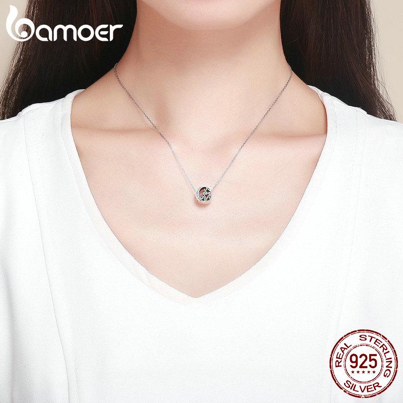 BAMOER Genuine 925 Sterling Silver Letter C Alphabet Beads Charms Fit Charm Bracelets & Bangles DIY