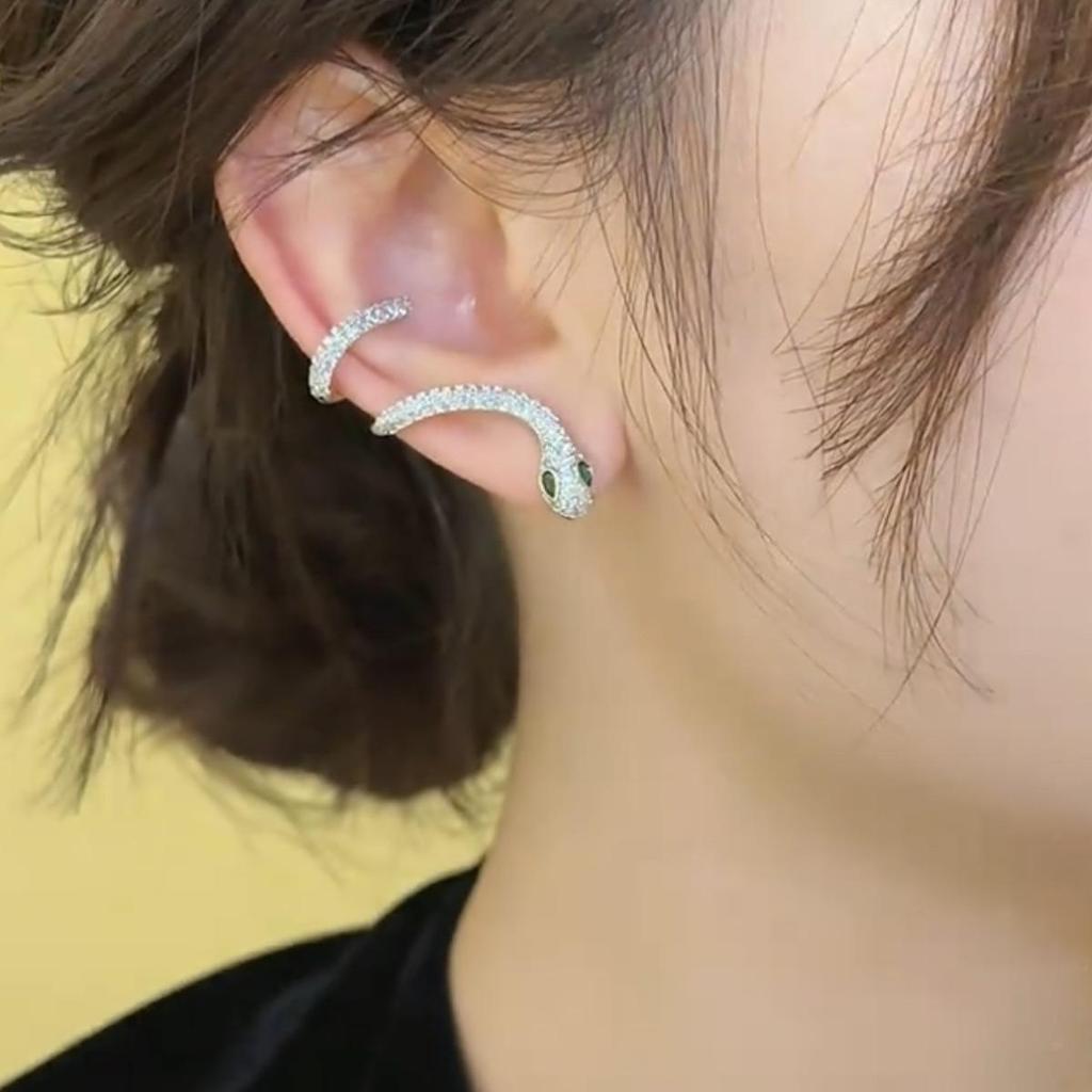 Серьги-пусеты в виде змеи, обвивающей ухо: Универсальный, Роскошный, Высококлассная мода