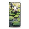 Мультяшный милый чехол-панда для телефона Xiaomi Redmi Note 14 13 5G 10 11 12 Pro Plus 4G 14C 13C 12C 10C Черный