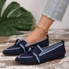 Spring and Autumn Footwear Plus Size Fly Knitted Single Shoes Pointed Flat Women's Shoes