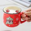 350ML Christmas Mug Cute Santa Elk Ceramic Mousse Cup Coffee Cup Creative Gift for Office Home Milk Coffee Tea Cups Xmas Gift