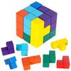 Wooden Puzzle Building Brick Pazel for Kids 3-year-old Boy Cube Buildable Puzle 3D Wood Puzle Pulzze 3yrs Child Game Educational