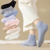 3 Pairs Women Coral Fleece Thickened Socks Winter Plush Home Warm Non-slip Floor Socks