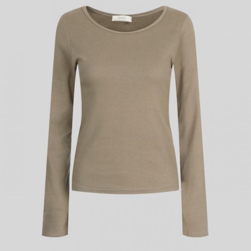 Shop   Women CoTTon Daily Slim FiT Long Sleeve T shirT 11 Colors Bree Wsh A0176