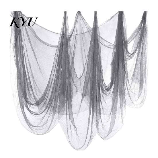 Scary Gauze Fabric Halloween Coarse Mesh Fabric, Polyester Cotton Decor for Haunted Eerie Atmosphere House, Spooky DIY Scene Decoration, Creepy Party