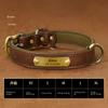 Personalized Custom Dog Collar with Engraved Lettering and Anti Loss Leather Collar