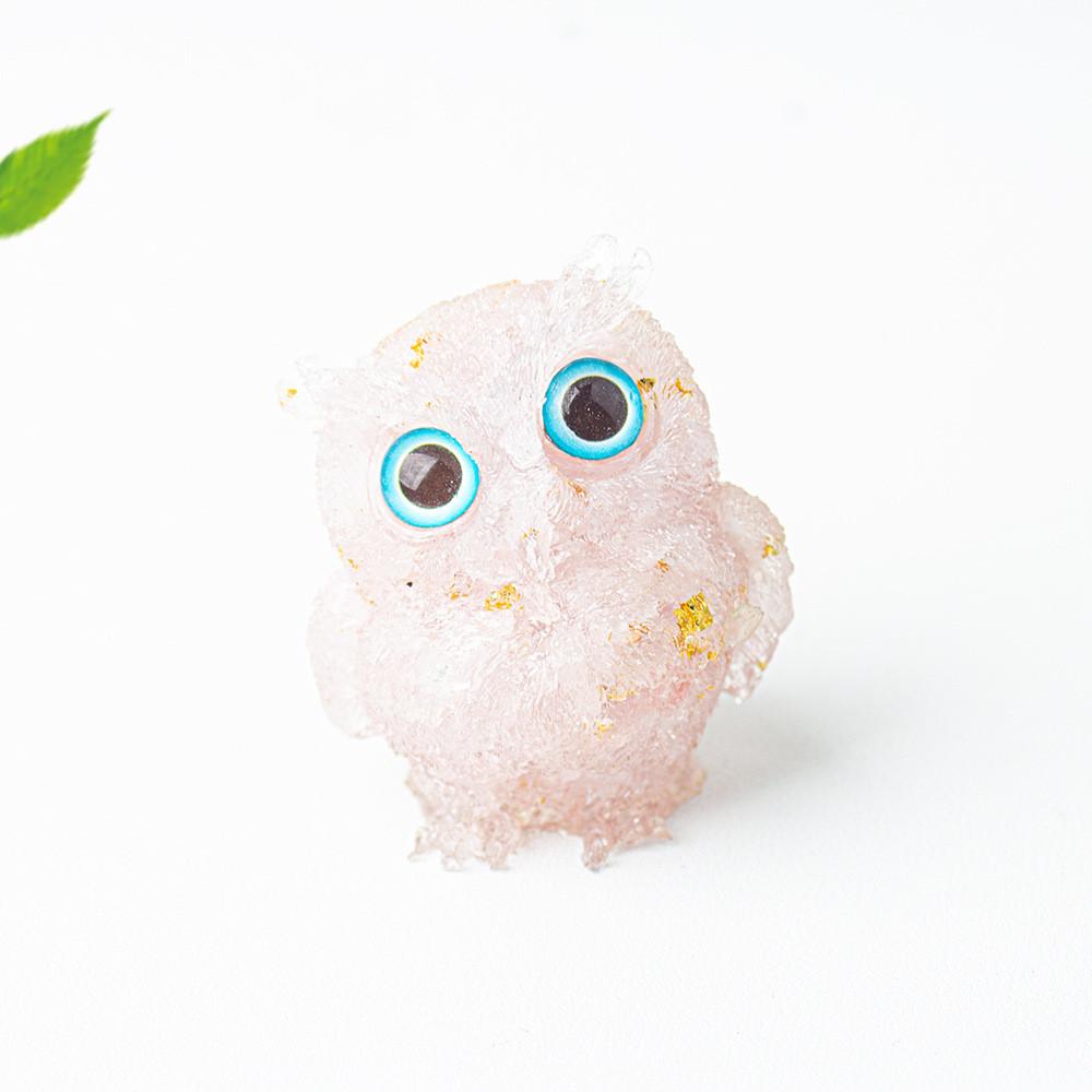 Фигурка совы из эпоксидной смолы с кристаллами для декора дома и офиса, подарок для друзей и семьи