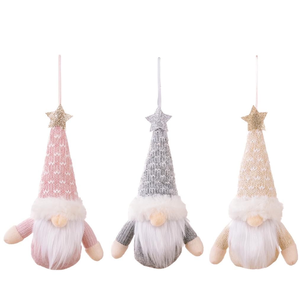 Knitted Gnome Faceless Forest Santa Claus Doll Pendant Xmas 2024 for Home Christmas Decoration Christmas Tree Hanging Pendant