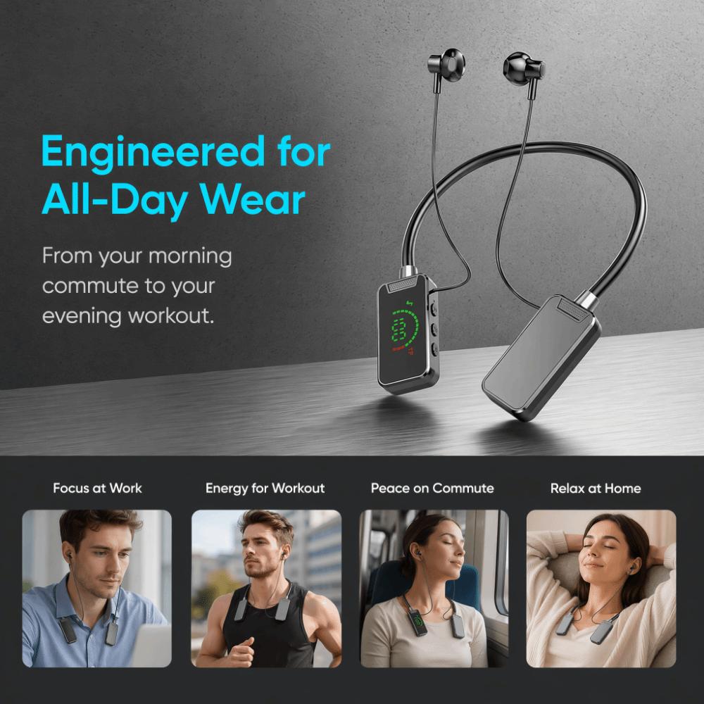 HIFI Sound Neckband Earphones Bluetooth 5.3 Noise Reduction Earbuds Bluetooth Earphones Gaming