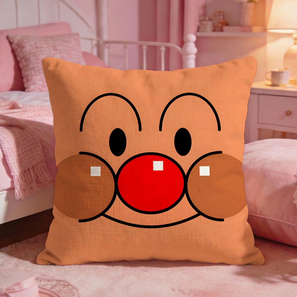 AAnpanmanS Cute Cartoon Cushion Cover Premium Comfort Reversible Pillow Cove Two In One Design For Any Room Car Interior