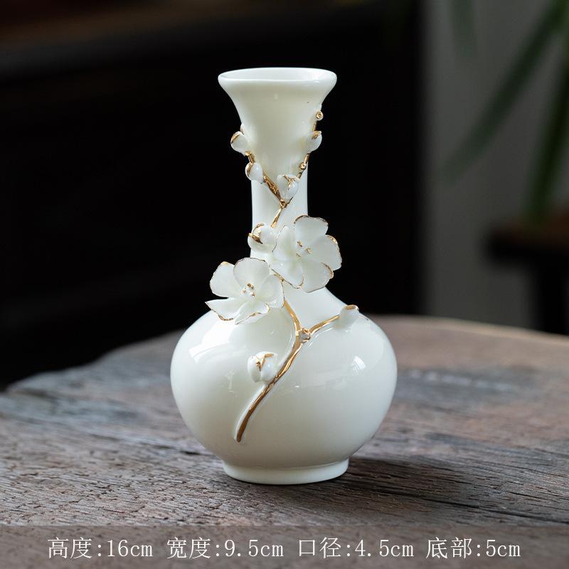 Белая керамическая ваза Ваза для цветов Блоссом Настольные декоративные вазы Эстетичная скульптура Фигурка Домашнее настольное центральное украшение