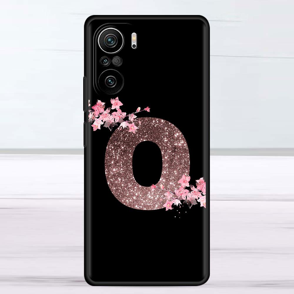 Розовый модный чехол с цветочной буквой MN для Xiaomi Redmi Note 11 10 Pro 12 9S 9 8 9C 9A K40 10C 8T 9T, силиконовый чехол для телефона