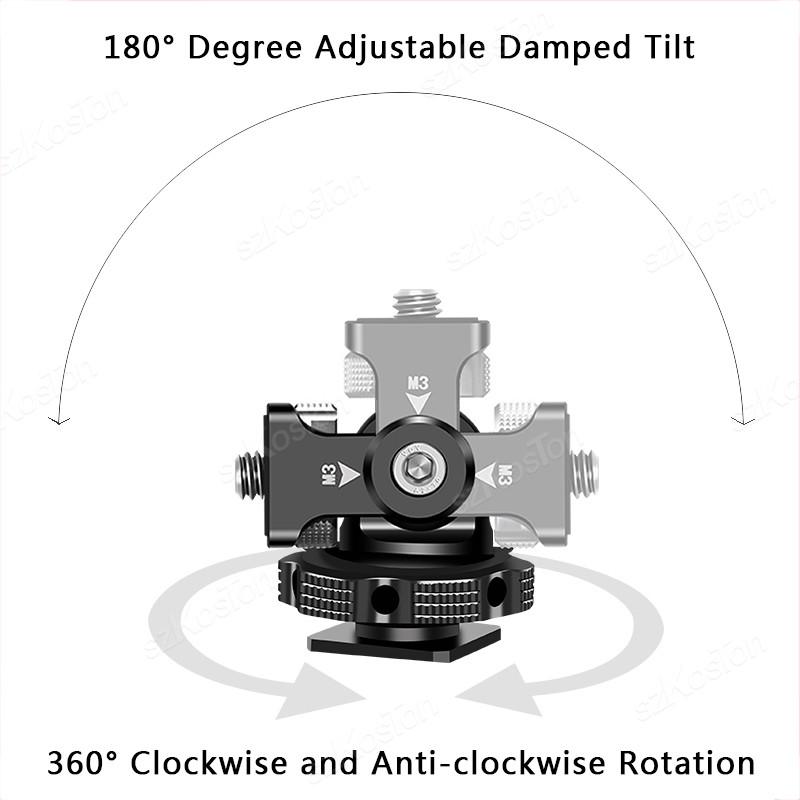 Быстросъемный держатель монитора, зажим для камеры, поворотное и регулируемое крепление для монитора с креплением «холодный башмак»/ARRI/NATO