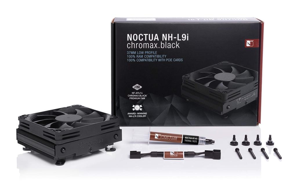 Noctua Intel Low Profile CPU Cooler Total Height 37mm 92mm NH-L9i Chromax.black