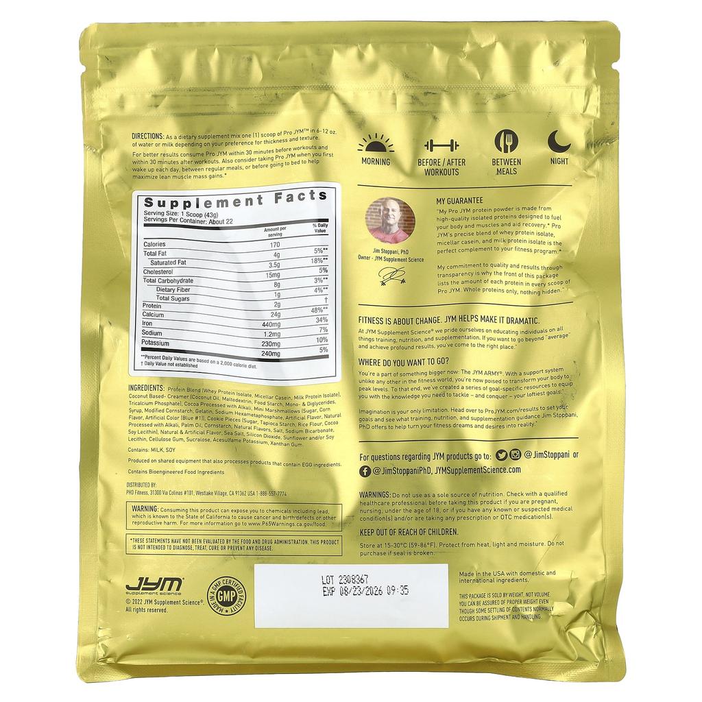 Pro Jym, Ultra Premium Protein Blend, Rocky Road, 946G (2.1Lb)