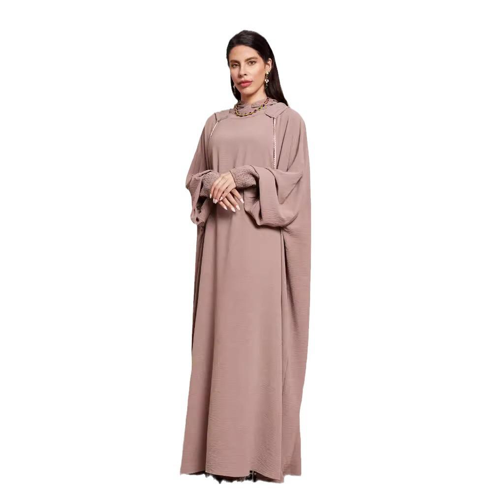 Elegant Middle Eastern Hooded Hijab Long Dress