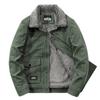 Winter Fur Collar Cotton Coat Men's Velvet Thickened Corduroy Young and Middle-aged Cotton Coat Warm Coat Lapel Jacket