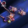 Butterfly Jewelry Sets Necklace Earrings For Women Cubic Zirconia Fashion Butterfly Necklace Earrings Jewelry Sets