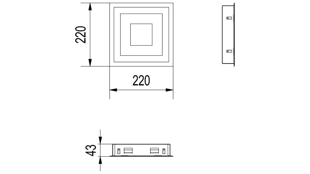 Крышка вентиляционная WIND 22x22 графит