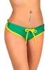 Купальник в бразильском стиле Контрастный низ бикини Размер Зеленый [Sanas] (грамм (Японский Л), (SG) глянцевый)