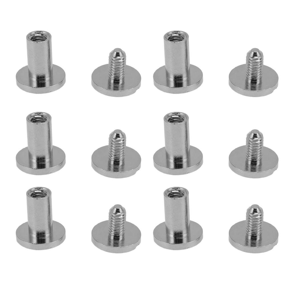 20 комплектов заклепок и винтов из цинкового сплава, кожаные заклепки, серебристые, медные, дугообразные заклепки для переплета книг и